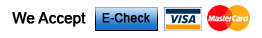 E-check, Visa, MasterCard