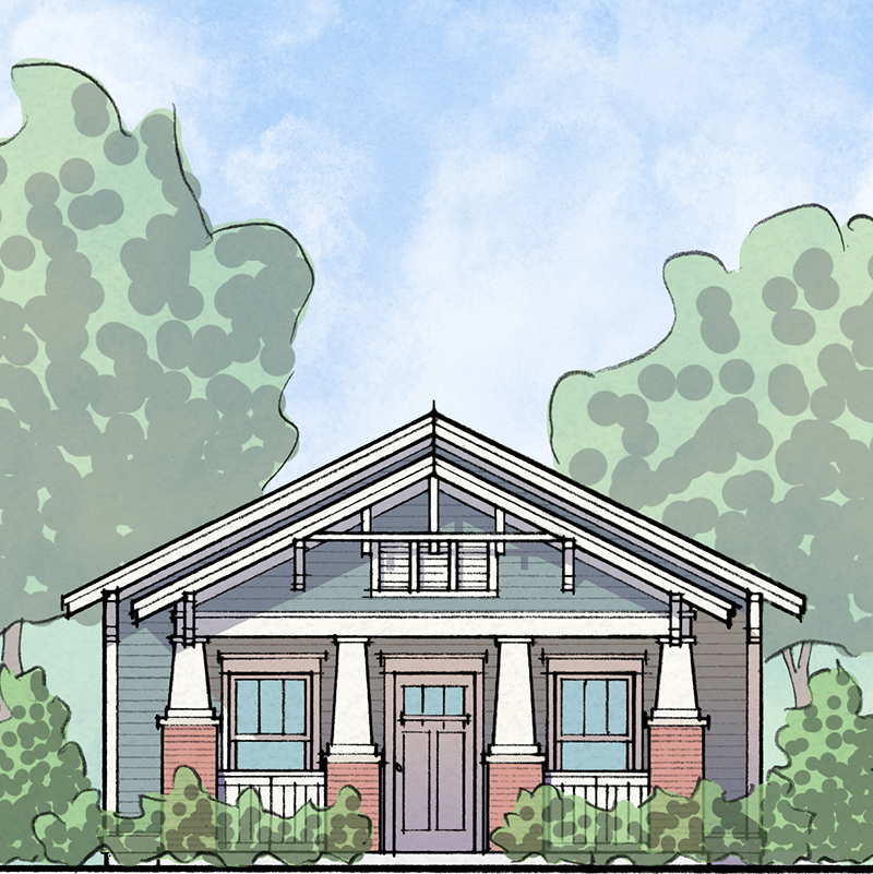 Front-to-Back house drawing